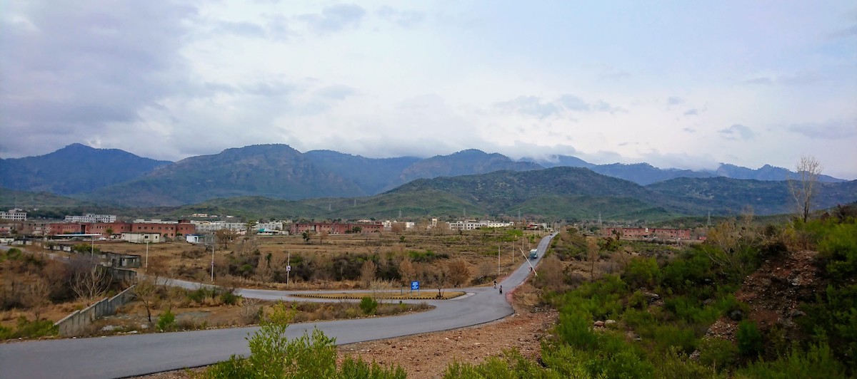 View of the university on a cloudy day